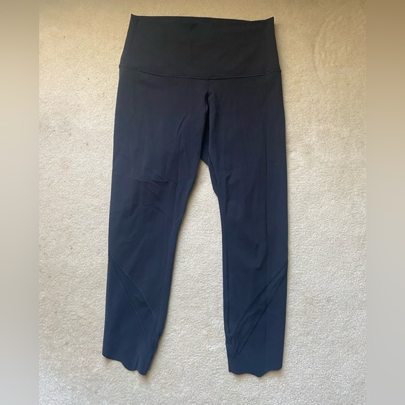 Lululemon Wunder Under High-Rise Crop 23" Black Scallop Full-On Special Edition - Picture 3 of 5